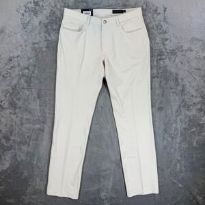 New Dunning Golf Stretch Performance Pants Men's 34x32 Cream White Pants